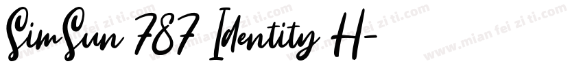 SimSun 787 Identity H字体转换